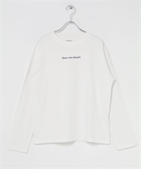 FORK&SPOON 發泡印花長袖T恤(米色x藏青色-1-其他藍色)