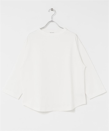 FORK&SPOON 瓶型領八分袖T恤(米色-1-OFF WHITE)