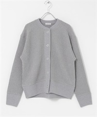 FORK&SPOON 華夫格開襟衫(灰色-1-其他灰色)