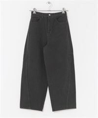 FORK&SPOON 成品染斜紋弧線剪裁長褲(炭灰色-1-CHARCOAL GRAY)