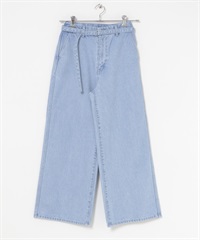 FORK&SPOON JF附腰帶寬鬆牛仔褲(藍色-1-BLUE)