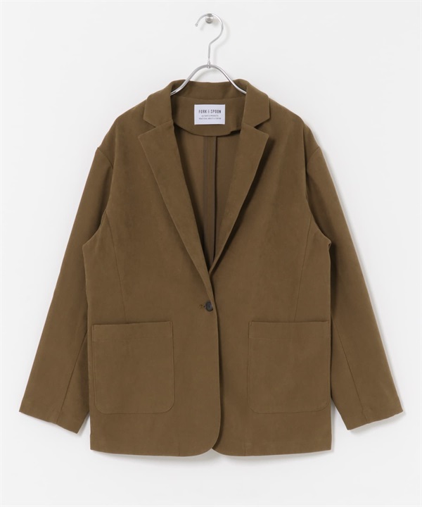 FORK&SPOON 仿麂皮西裝外套(深膚色-1-其他膚色)