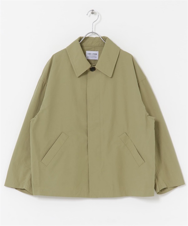 FORK&SPOON 立領短版大衣(膚色-1-BEIGE)