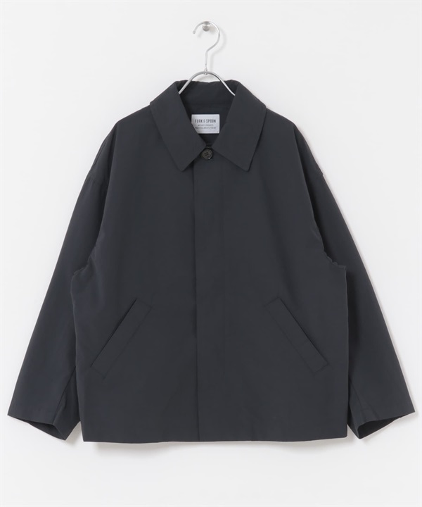 FORK&SPOON 立領短版大衣(藏青色-1-NAVY)