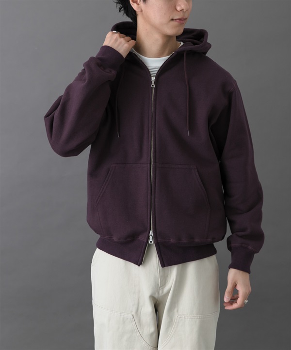 FORK&SPOON 再生棉裏起毛拉鍊連帽外套