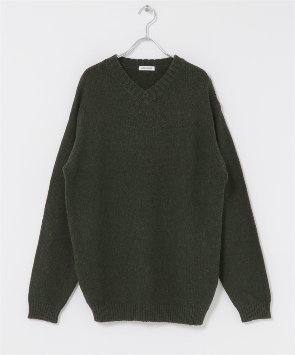 FORK&SPOON 棉混羊毛V領針織衫(深苔綠-4-其他灰色)