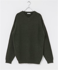 FORK&SPOON 棉混羊毛V領針織衫(深苔綠-4-其他灰色)
