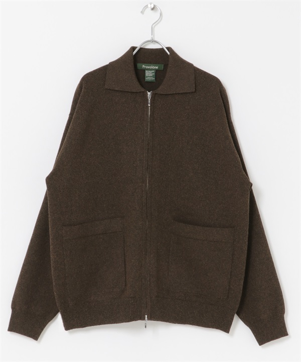 FORK&SPOON PROVORONE拉鍊開襟衫(棕色-4-BROWN)
