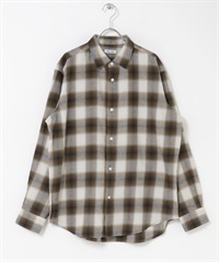 FORK&SPOON 法蘭絨格紋襯衫(棕色-4-BROWN)