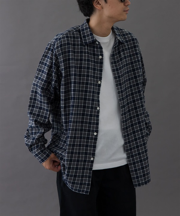 FORK&SPOON 法蘭絨格紋襯衫