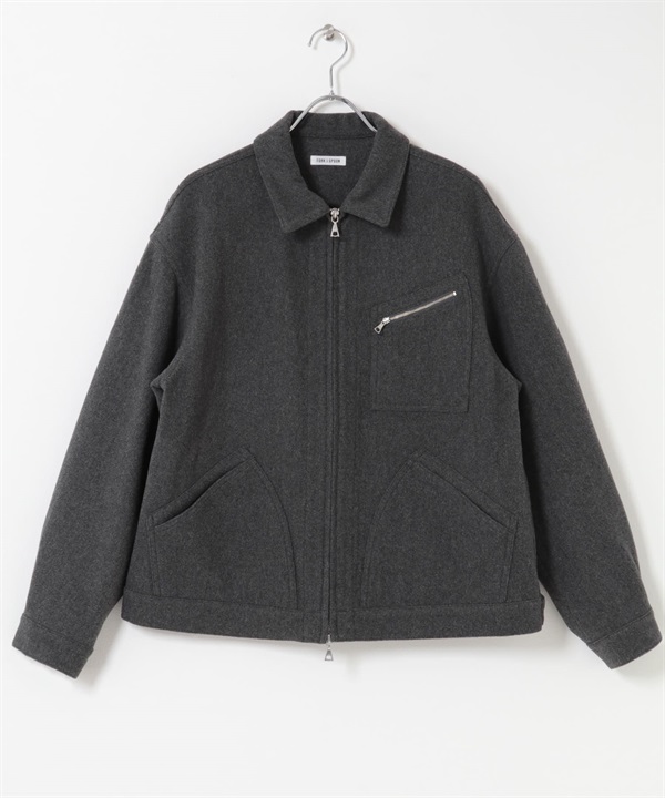 FORK&SPOON 羊毛短版夾克(炭灰色-4-CHARCOAL GRAY)