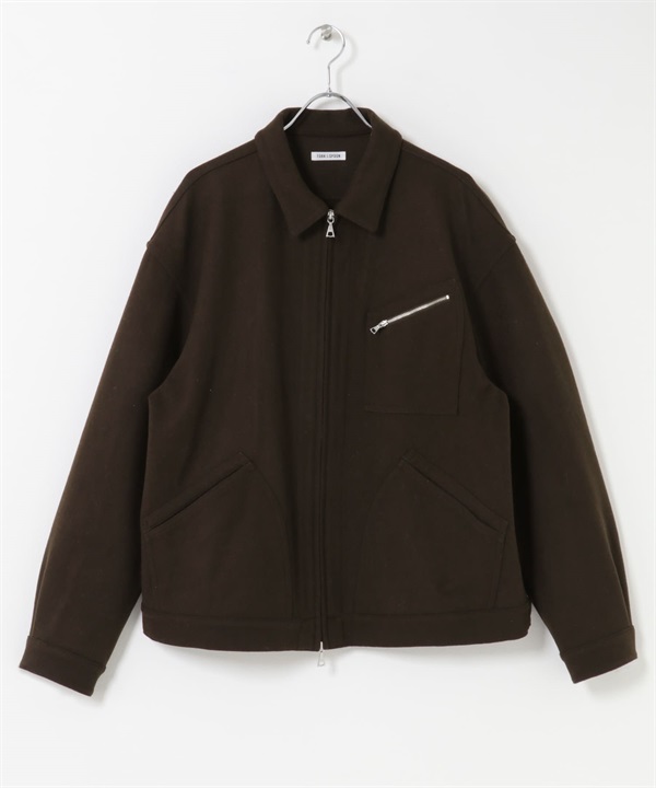 FORK&SPOON 羊毛短版夾克(棕色-4-BROWN)