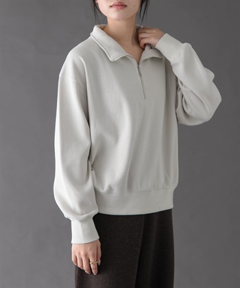 FORK&SPOON 半拉鍊華夫格上衣