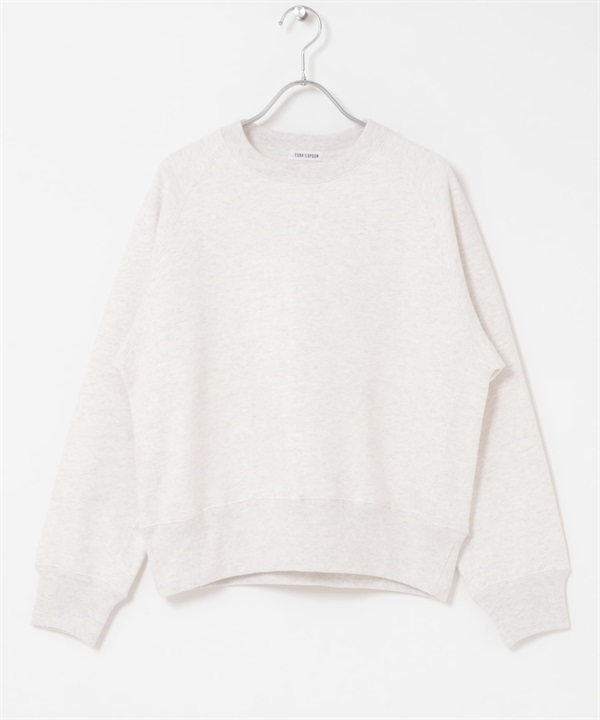 FORK&SPOON 再生棉裏起毛圓領上衣(燕麥色-1-OATMEAL)