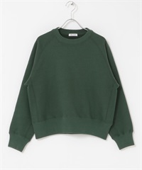 FORK&SPOON 再生棉裏起毛圓領上衣(深綠色-1-其他綠色)