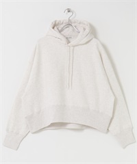 FORK&SPOON 再生裏起毛短版連帽上衣(燕麥色-1-OATMEAL)