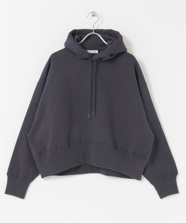 FORK&SPOON 再生裏起毛短版連帽上衣(藏青色-1-NAVY)