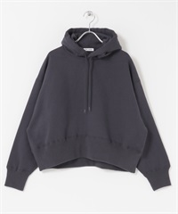 FORK&SPOON 再生裏起毛短版連帽上衣(藏青色-1-NAVY)
