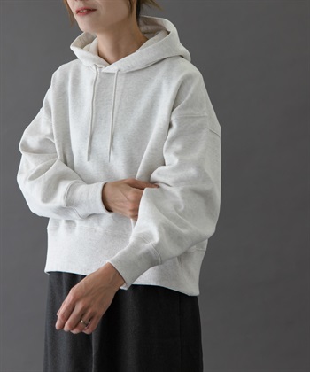 FORK&SPOON 再生裏起毛短版連帽上衣