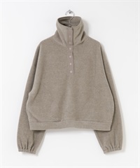 FORK&SPOON 壓扣高領刷毛套衫(摩卡色-1-MOCHA)