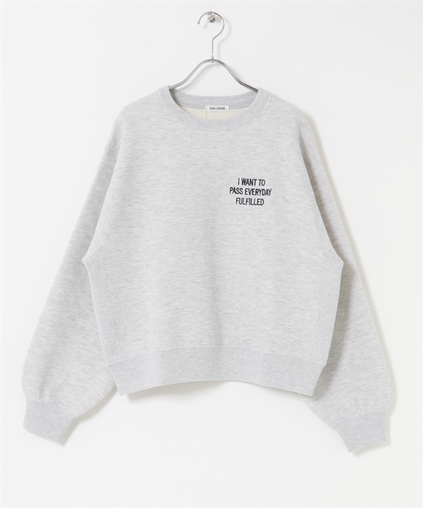 刺繡LOGO針織衫(灰色-1-GRAY)