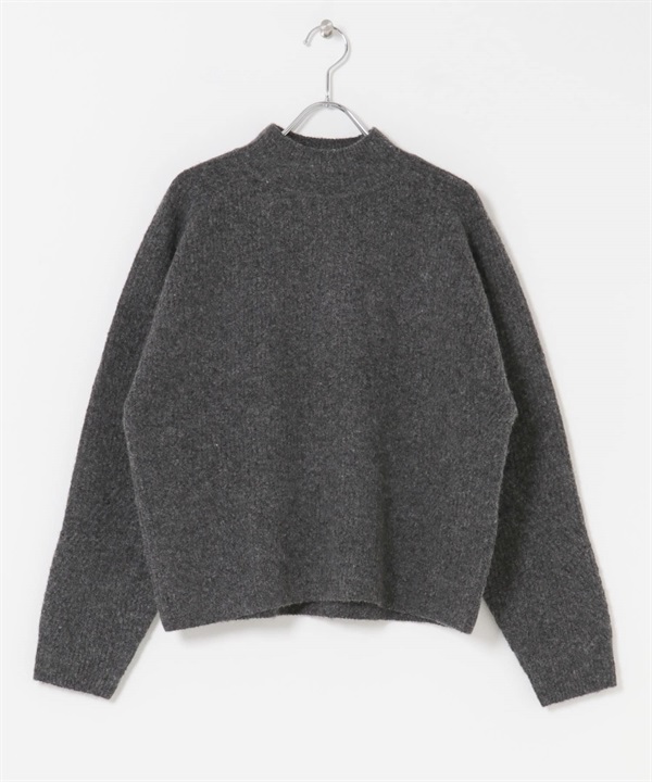 FORK&SPOON 畦編高領針織衫(炭灰色-1-CHARCOAL GRAY)