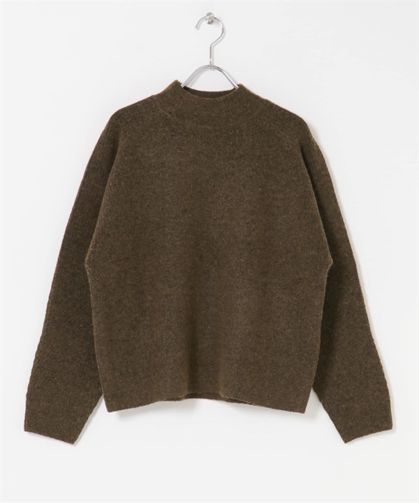 FORK&SPOON 畦編高領針織衫(棕色-1-BROWN)