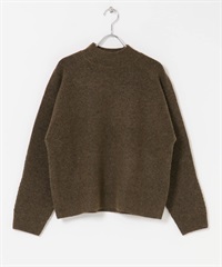 FORK&SPOON 畦編高領針織衫(棕色-1-BROWN)
