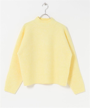 FORK&SPOON 畦編高領針織衫(卡士達黃-1-其他黃色)
