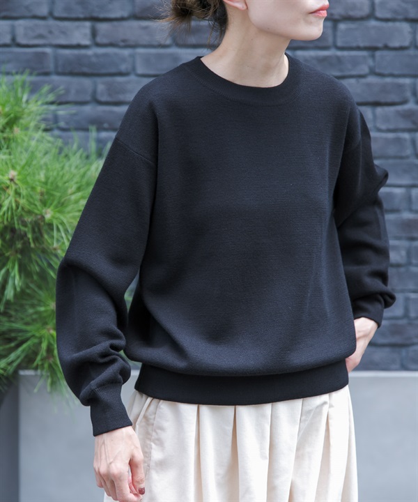 FORK&SPOON 米蘭羅紋圓領針織衫