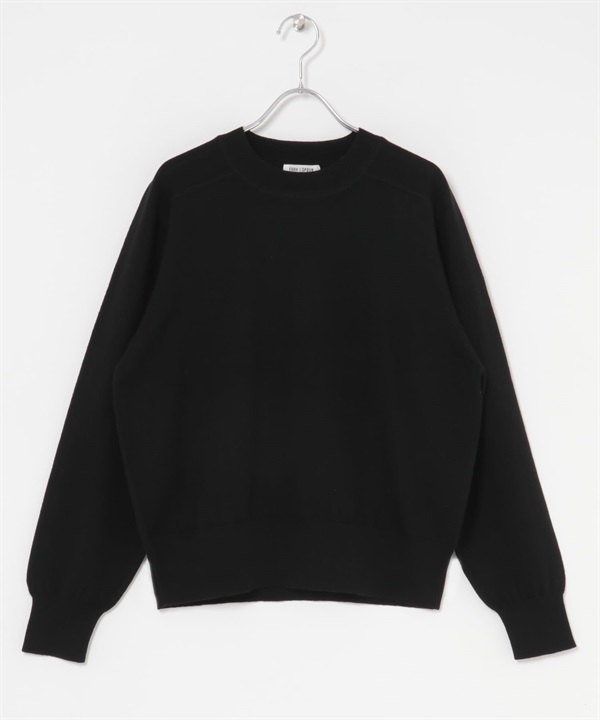 FORK&SPOON 棉混羊毛圓領針織衫(黑色-1-BLACK)