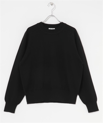 FORK&SPOON 棉混羊毛圓領針織衫(黑色-1-BLACK)