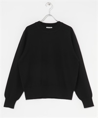 FORK&SPOON 棉混羊毛圓領針織衫(黑色-1-BLACK)