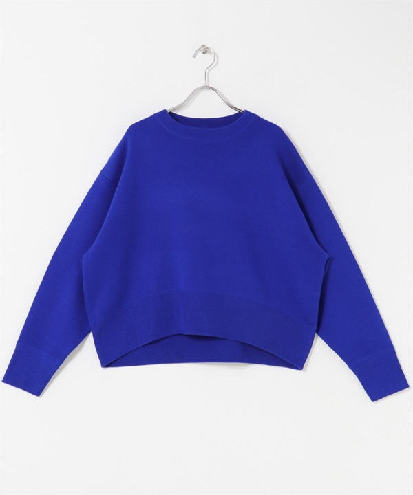 FORK&SPOON 雙面織物圓領針織衫(藍色-1-BLUE)