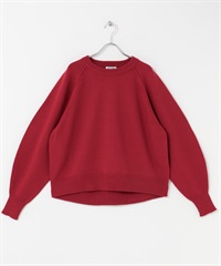 FORK&SPOON 連肩袖針織衫(紅色-1-RED)