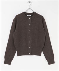 FORK&SPOON 圓領針織開襟衫(棕色-1-BROWN)