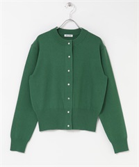 FORK&SPOON 圓領針織開襟衫(綠色-1-GREEN)