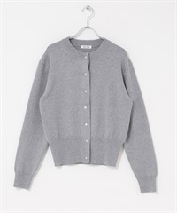 FORK&SPOON 圓領針織開襟衫(灰色-1-其他藍色)