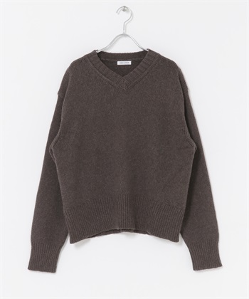 FORK&SPOON V領針織衫(棕色-1-BROWN)
