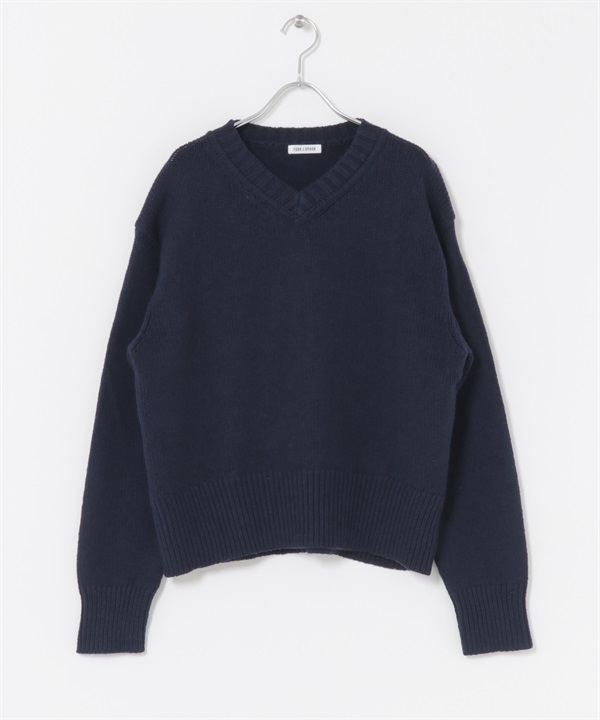 FORK&SPOON V領針織衫(藏青色-1-NAVY)