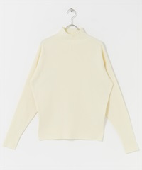 FORK&SPOON 寬羅紋高領針織衫(米色-1-OFF WHITE)