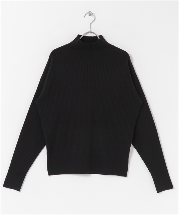 FORK&SPOON 寬羅紋高領針織衫(黑色-1-BLACK)