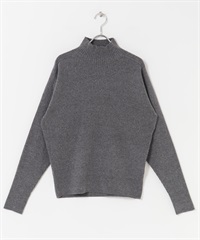 FORK&SPOON 寬羅紋高領針織衫(灰色-1-其他灰色)