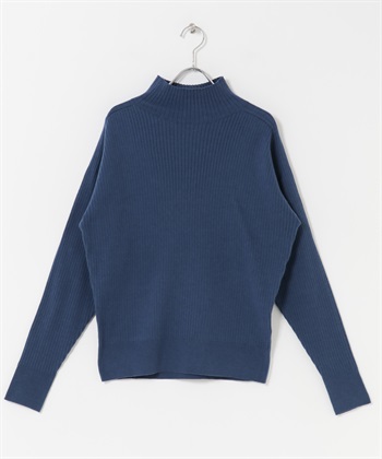 FORK&SPOON 寬羅紋高領針織衫(藍色-1-BLUE)