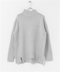 FORK&SPOON 高領長版針織衫(灰色-1-其他灰色)