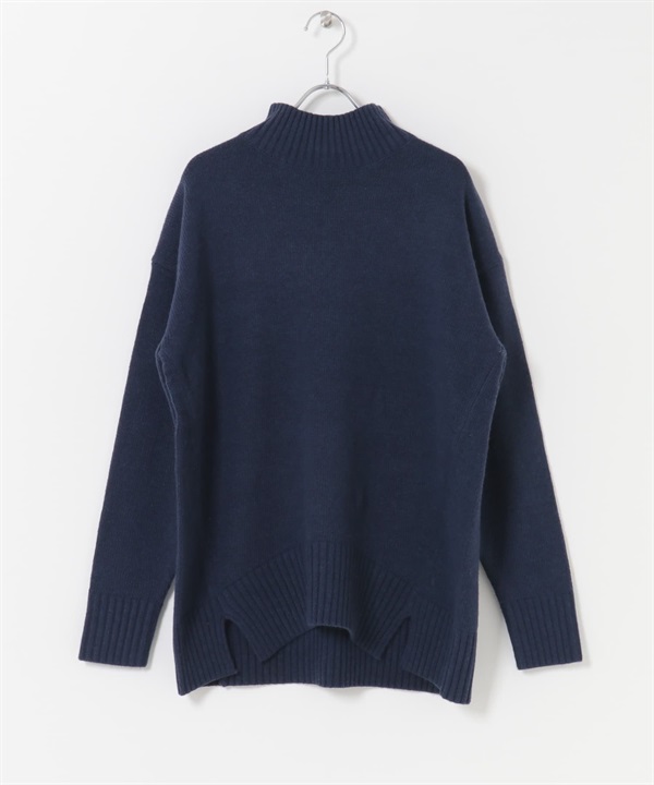 FORK&SPOON 高領長版針織衫(藏青色-1-NAVY)