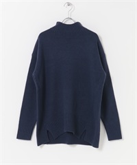 FORK&SPOON 高領長版針織衫(藏青色-1-NAVY)