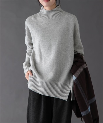 FORK&SPOON 高領長版針織衫