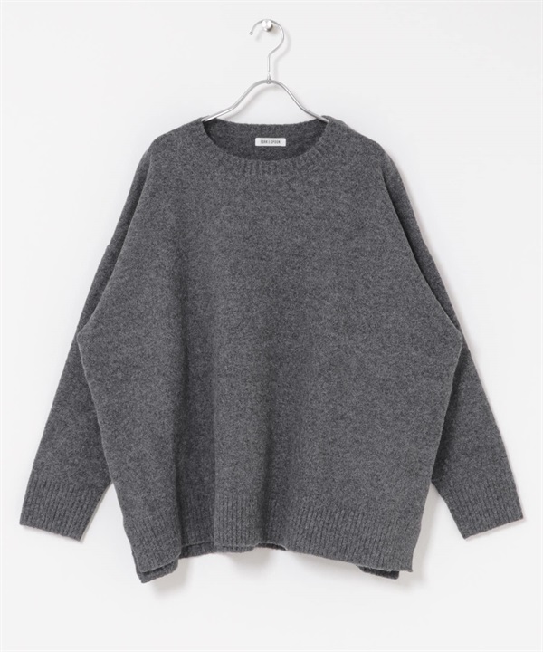 FORK&SPOON 棉混紡長版針織衫(灰色-1-GRAY)