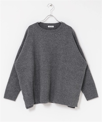 FORK&SPOON 棉混紡長版針織衫(灰色-1-GRAY)